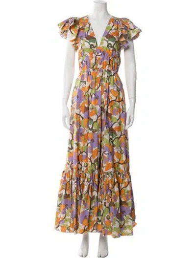 Pre-owned La Doublej Floral Print Long Dress In Multi