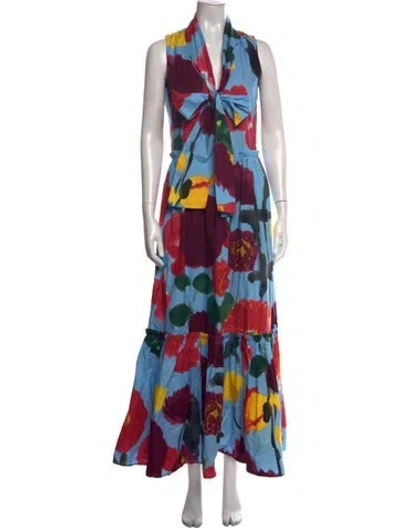 Pre-owned La Doublej Floral Print Long Dress In Multi