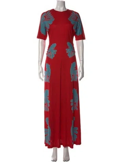 Pre-owned La Doublej Floral Print Long Dress In Multi