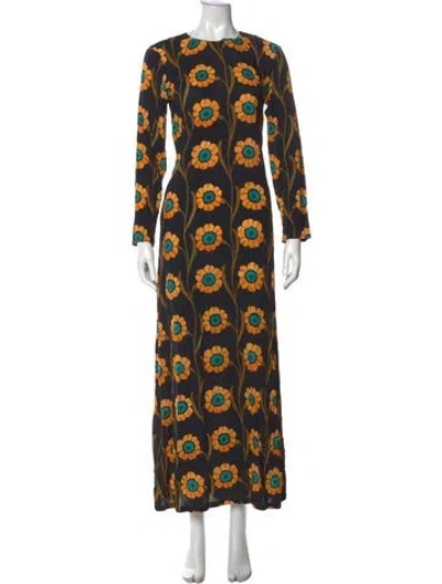 Pre-owned La Doublej Floral Print Long Dress In Multi