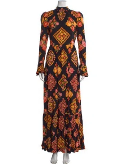 Pre-owned La Doublej Floral Print Long Dress In Multi