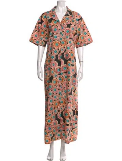 Pre-owned La Doublej Floral Print Long Dress In Multicolor