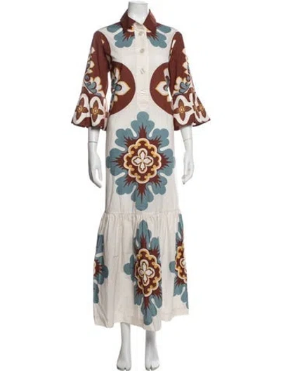 Pre-owned La Doublej Floral Print Long Dress In Multicolor