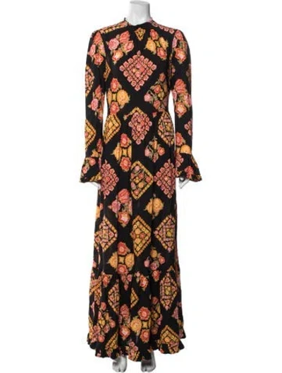 Pre-owned La Doublej Floral Print Long Dress In Multicolor