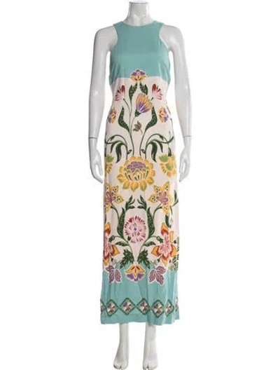 Pre-owned La Doublej Floral Print Long Dress In Neutral