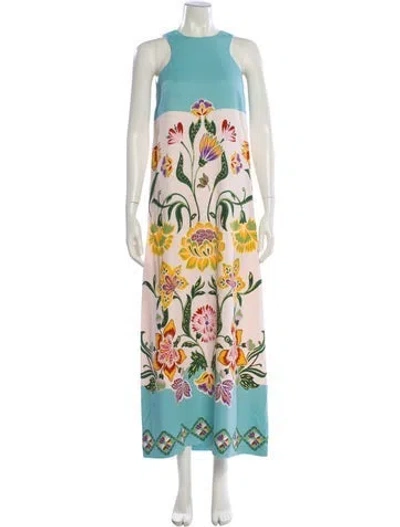 Pre-owned La Doublej Floral Print Long Dress In Neutrals
