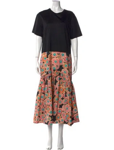 Pre-owned La Doublej Floral Print Long Dress In Pink