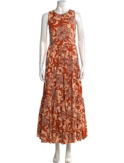 Pre-owned La Doublej Floral Print Long Dress In Pink