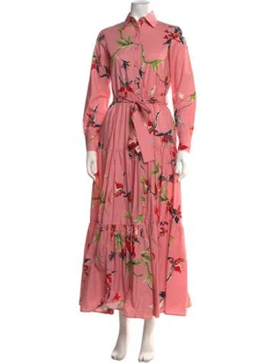 Pre-owned La Doublej Floral Print Long Dress In Pink
