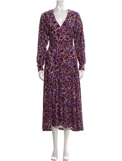 Pre-owned La Doublej Floral Print Long Dress W/ Tags In Blue