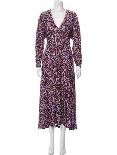 Pre-owned La Doublej Floral Print Long Dress W/ Tags In Blue