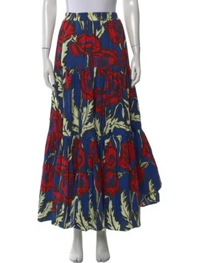 Pre-owned La Doublej Floral Print Long Skirt In Multi