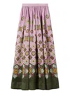 La Doublej Floral-print Maxi Skirt In Pink