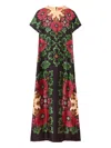 La Doublej Floral-print Midi Day Dress In Multi