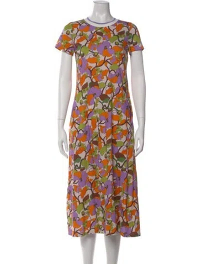 Pre-owned La Doublej Floral Print Midi Length Dress