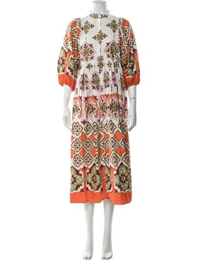 Pre-owned La Doublej Floral Print Midi Length Dress In Multi