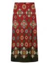 La Doublej A-long Skirt Nucleus Placee Rust In Red