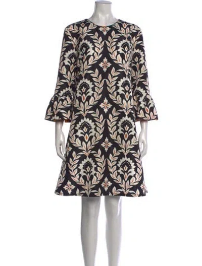 Pre-owned La Doublej Floral Print Mini Dress In Black