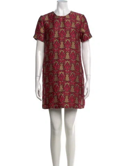 Pre-owned La Doublej Floral Print Mini Dress In Black