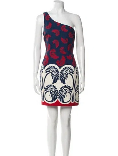 Pre-owned La Doublej Floral Print Mini Dress In Blue