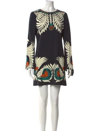 Pre-owned La Doublej Floral Print Mini Dress In Blue