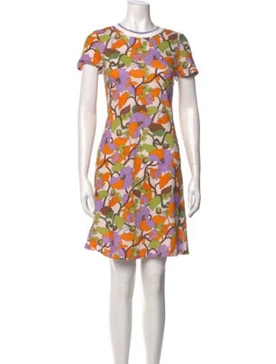 Pre-owned La Doublej Floral Print Mini Dress In Multi