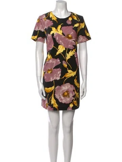 Pre-owned La Doublej Floral Print Mini Dress In Multi