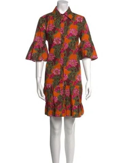 Pre-owned La Doublej Floral Print Mini Dress In Multi