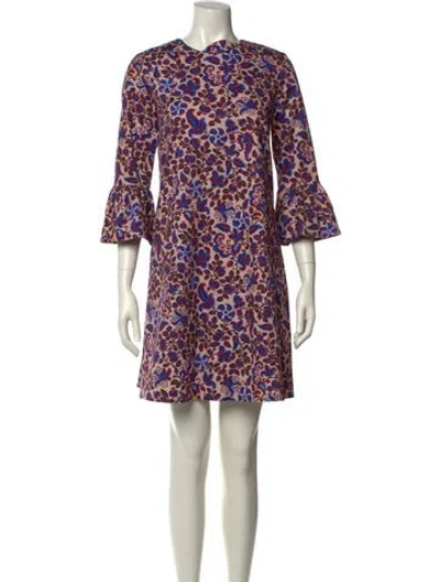 Pre-owned La Doublej Floral Print Mini Dress In Multi