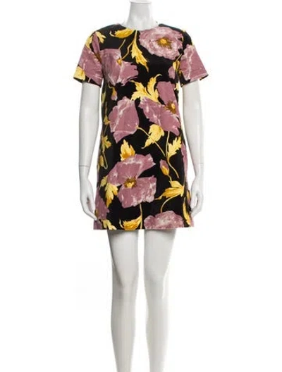 Pre-owned La Doublej Floral Print Mini Dress In Multi