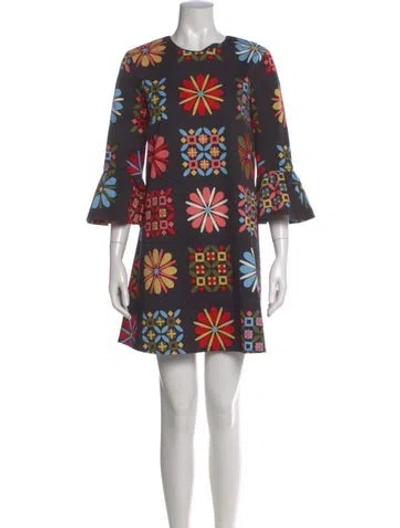 Pre-owned La Doublej Floral Print Mini Dress In Multi