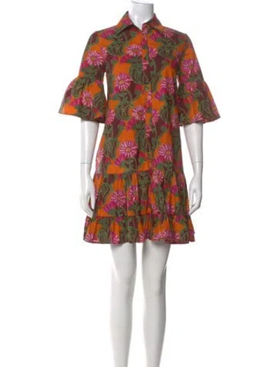 Pre-owned La Doublej Floral Print Mini Dress In Multi