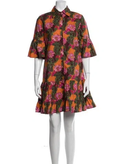 Pre-owned La Doublej Floral Print Mini Dress In Multi