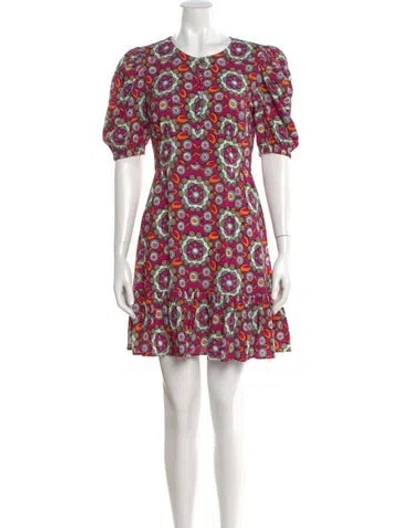 Pre-owned La Doublej Floral Print Mini Dress In Multi