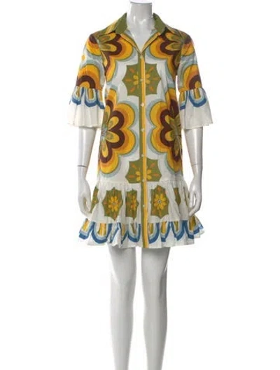 Pre-owned La Doublej Floral Print Mini Dress In Multi