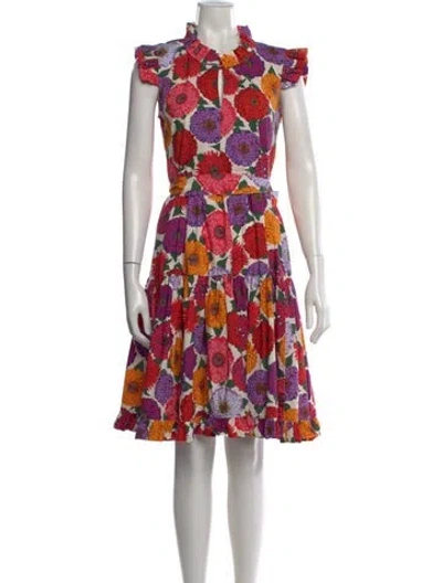 Pre-owned La Doublej Floral Print Mini Dress In Multi