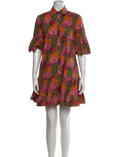 Pre-owned La Doublej Floral Print Mini Dress In Multi