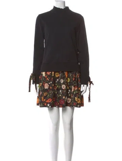 Pre-owned La Doublej Floral Print Mini Dress In Multi