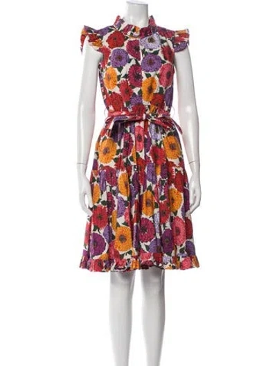 Pre-owned La Doublej Floral Print Mini Dress In Multi