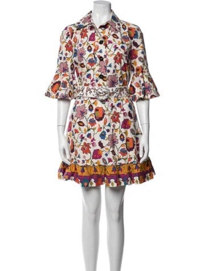 Pre-owned La Doublej Floral Print Mini Dress In Multi