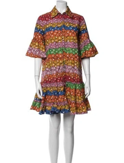 Pre-owned La Doublej Floral Print Mini Dress In Multi