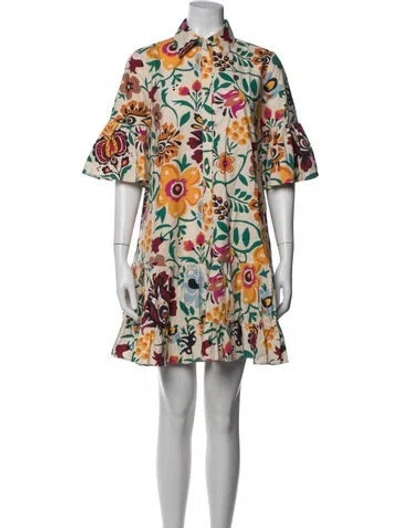 Pre-owned La Doublej Floral Print Mini Dress In Multi