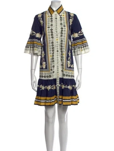 Pre-owned La Doublej Floral Print Mini Dress In Multicolor