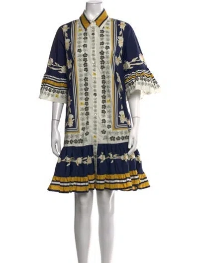 Pre-owned La Doublej Floral Print Mini Dress In Multicolor