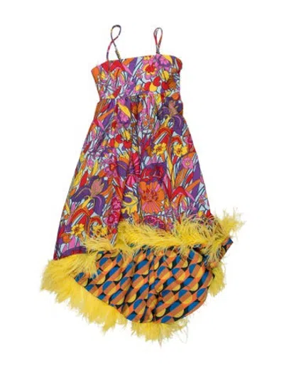 Pre-owned La Doublej Floral Print Mini Dress In Multicolor