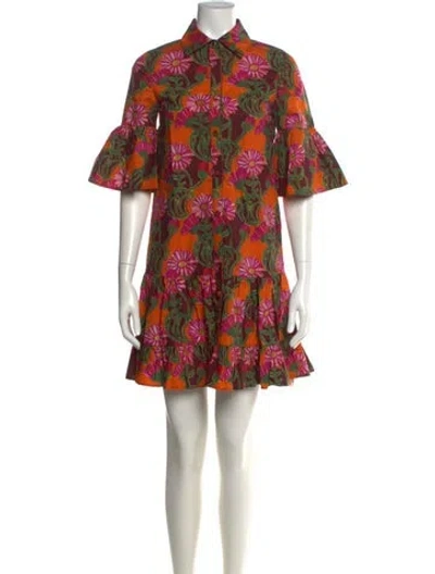 Pre-owned La Doublej Floral Print Mini Dress In Pink