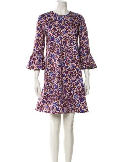 Pre-owned La Doublej Floral Print Mini Dress In Pink