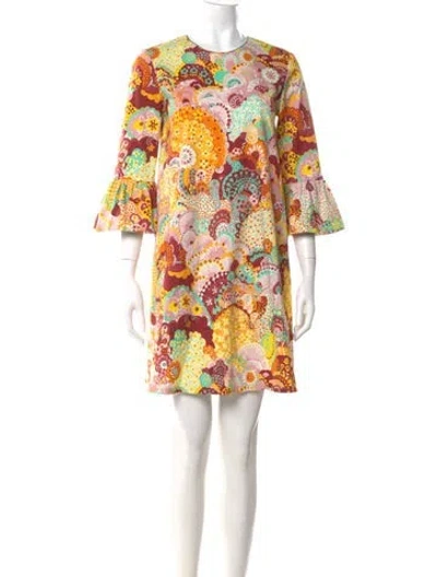 Pre-owned La Doublej Floral Print Mini Dress In Pink