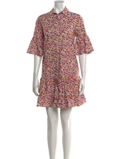 Pre-owned La Doublej Floral Print Mini Dress In Pink