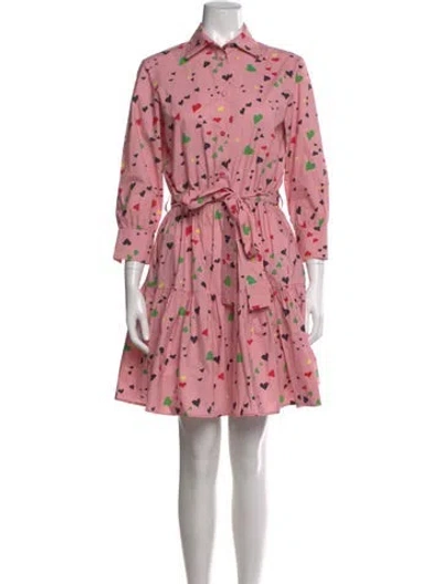 Pre-owned La Doublej Floral Print Mini Dress In Pink